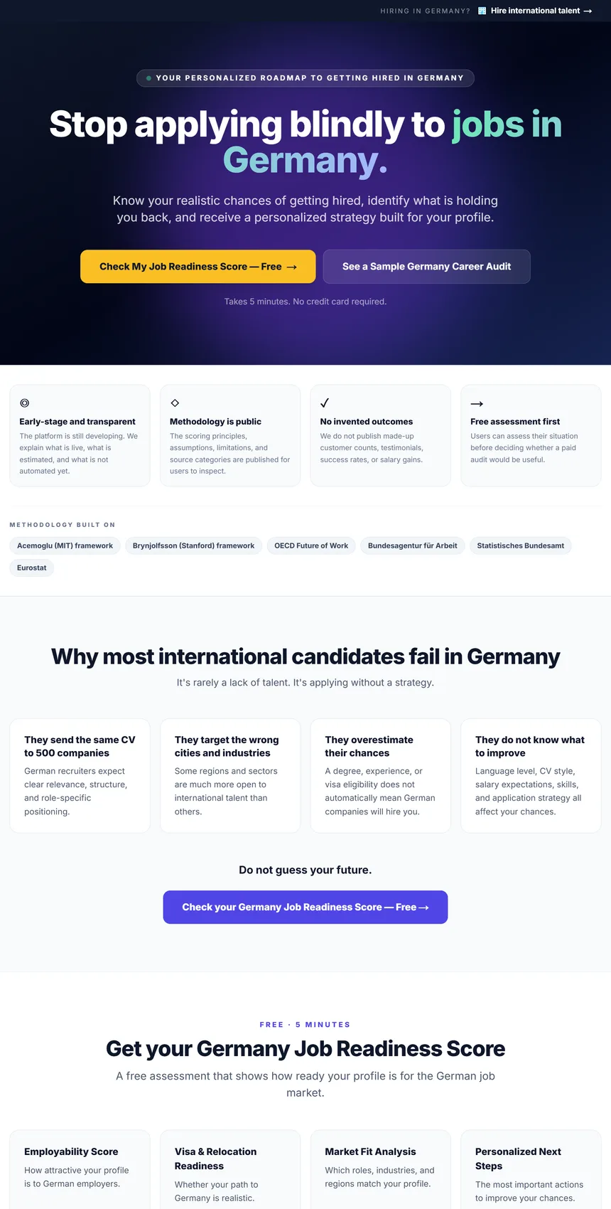 The WorkInGermany.io homepage